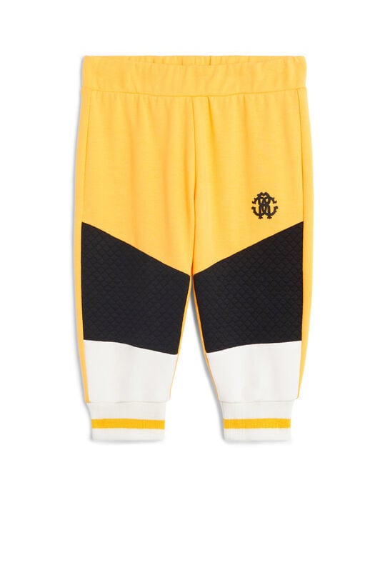 JU Baby-Jogginghose in Farbblock-Optik WHITE/YELLOW/BLACK JJT20I-CF027