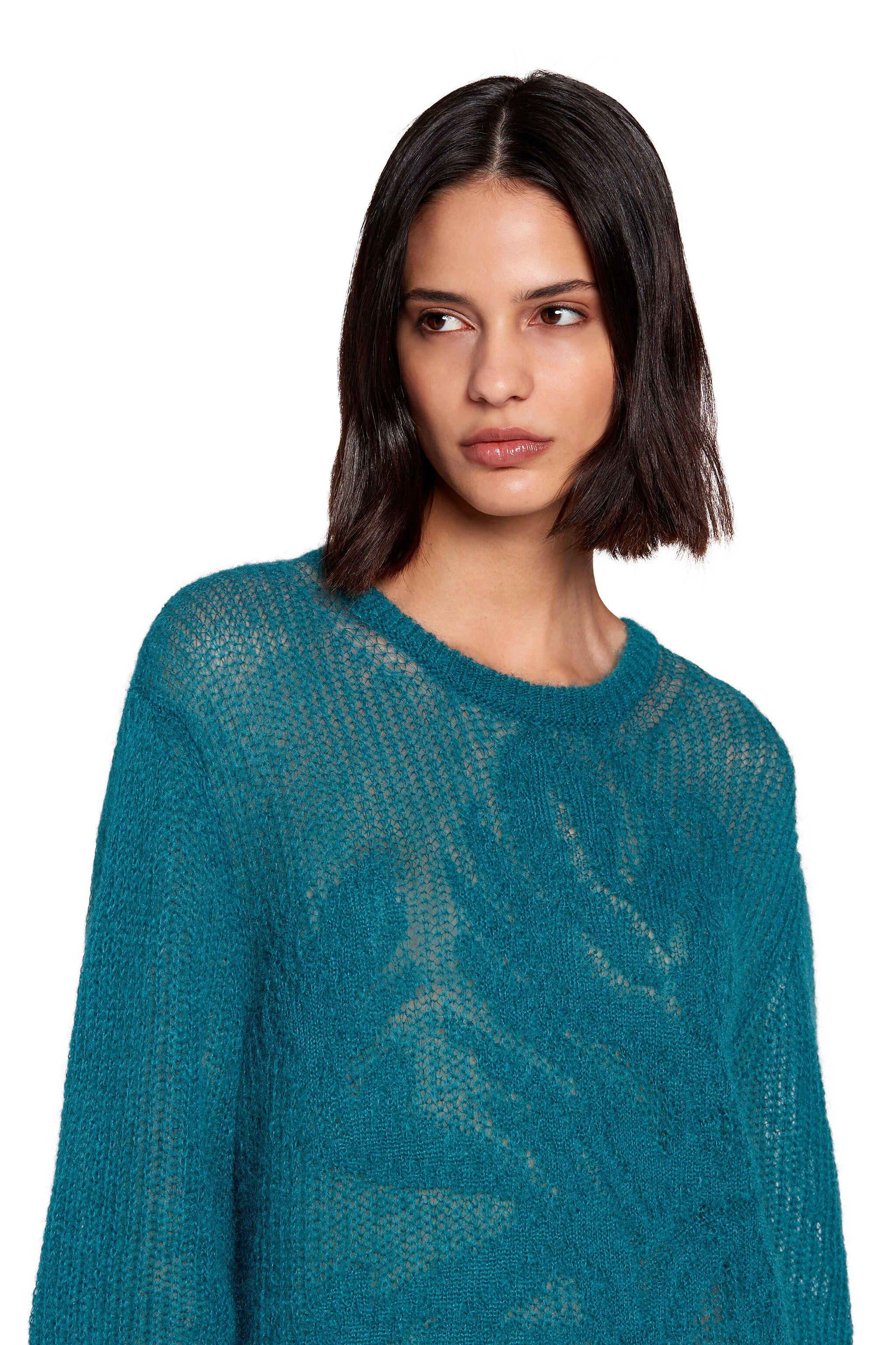 RC Abstract-pattern jumper Azul LQM690-MA006