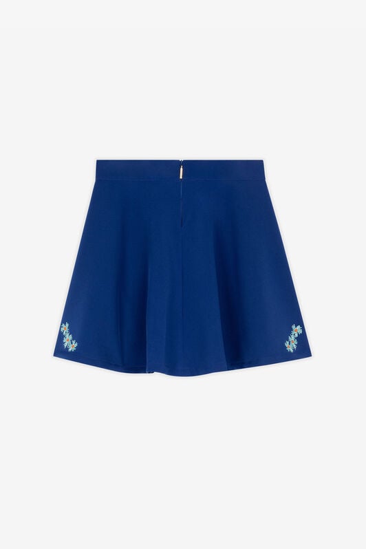 JU Floral-Embroidered Skirt Blue RJT304-KU001