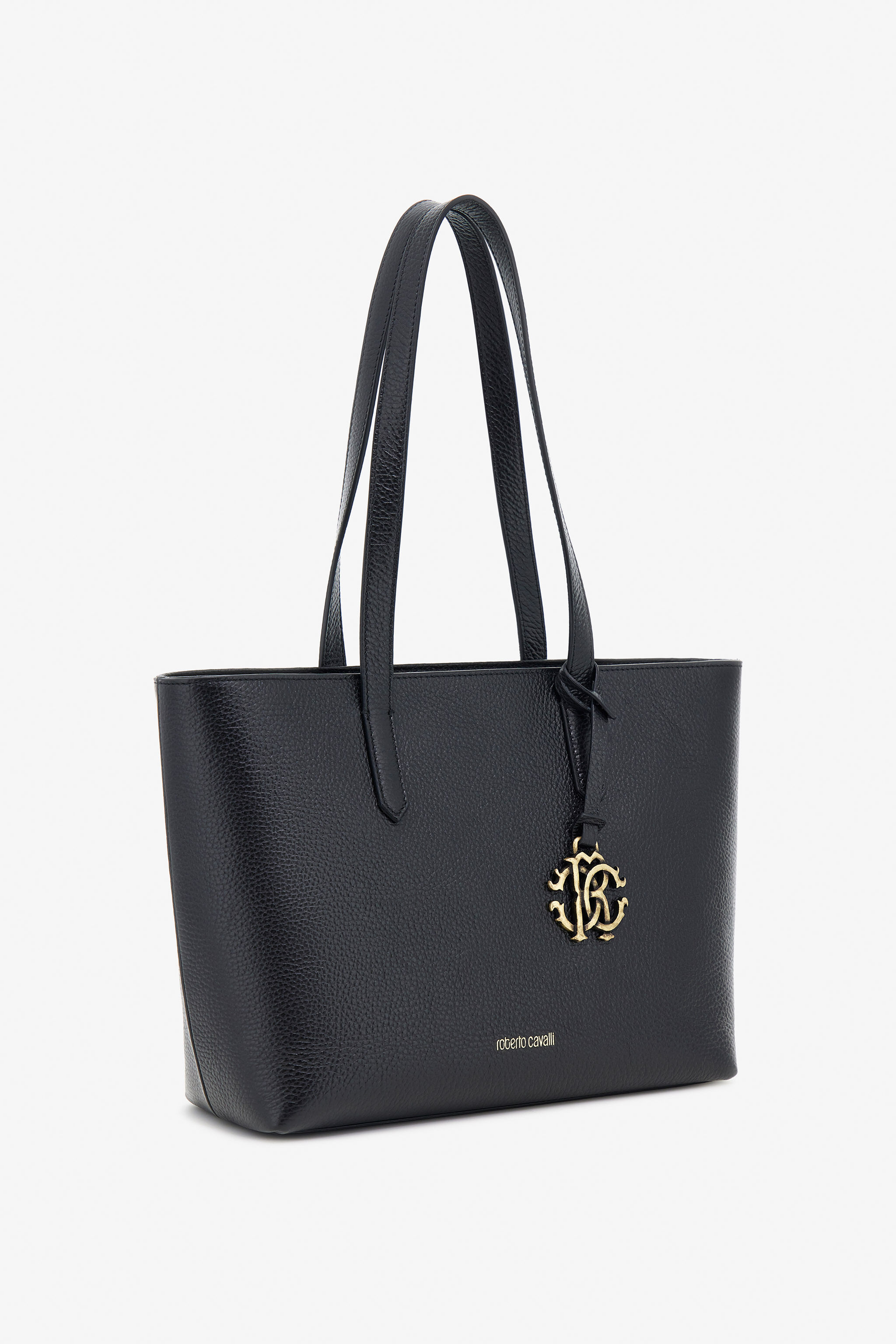 RC Leather Shopper Bag with RC Charm Black OOB00E-PZA12