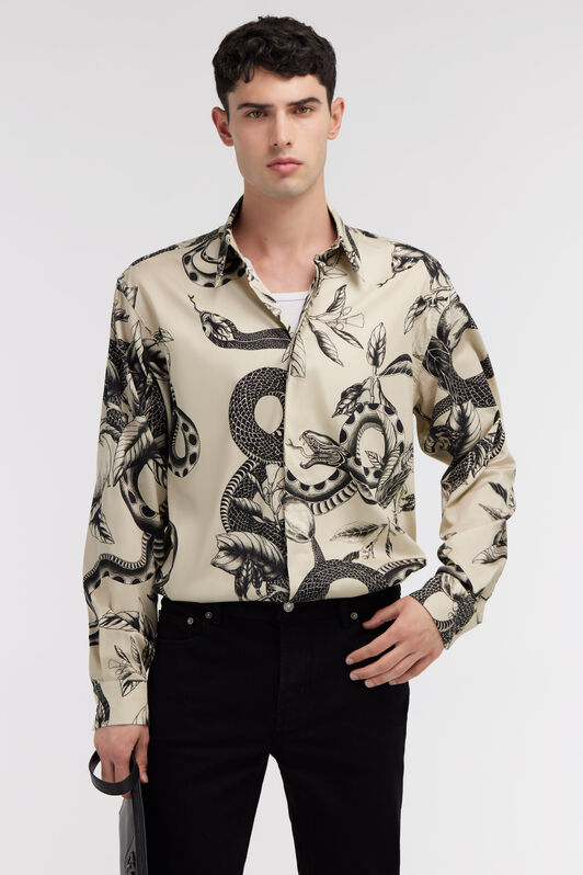 RC Snake print shirt Ivory SRT710-CDI90