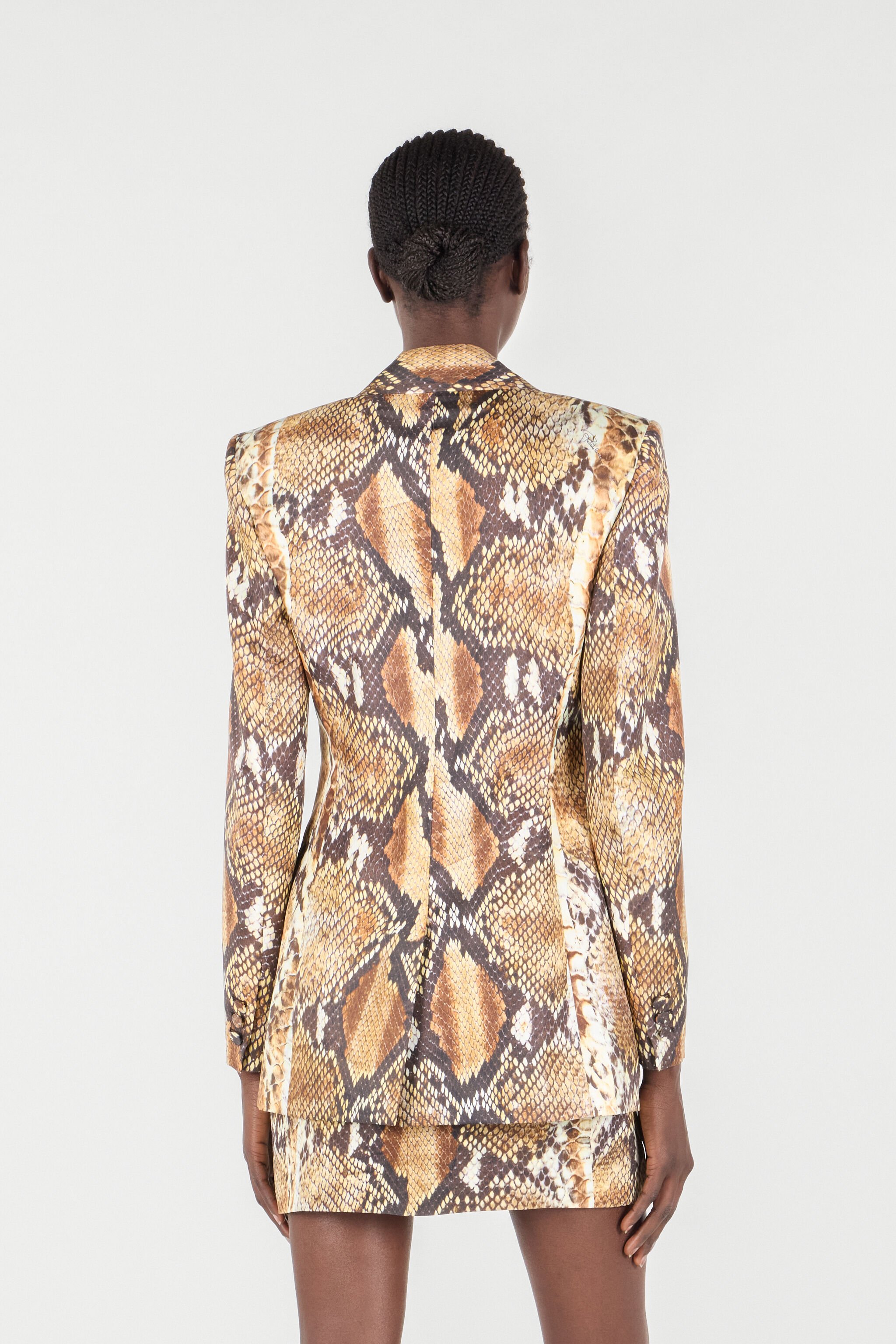 RC Python Print Jacket Light Brown UWT405-4QN93