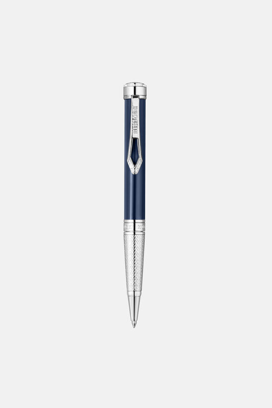 RC Roberto Cavalli Lacquer Ballpoint Pen, Silver Color & Dark Blue Lacquer RC Roberto Cavalli Lacquer Ballpoint Pen, Silver Color & Dark Blue Lacquer SILVER BLU VALG09-IG272