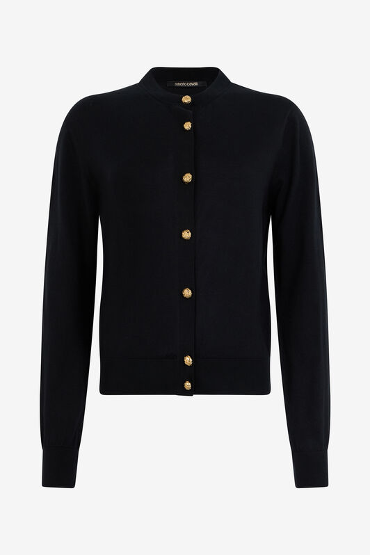 RC Wool cardigan Black UWM901-WH003