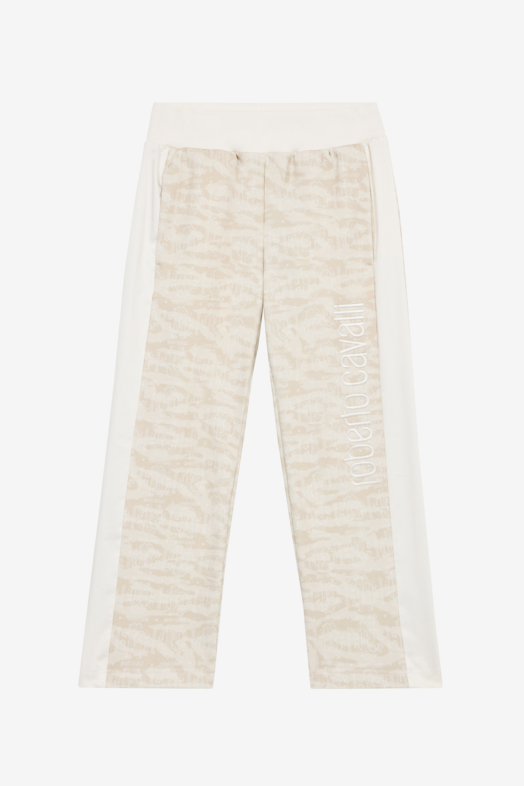 JU Sport Pants With Tiger Skin Print Ivory UJT20F-5OO44