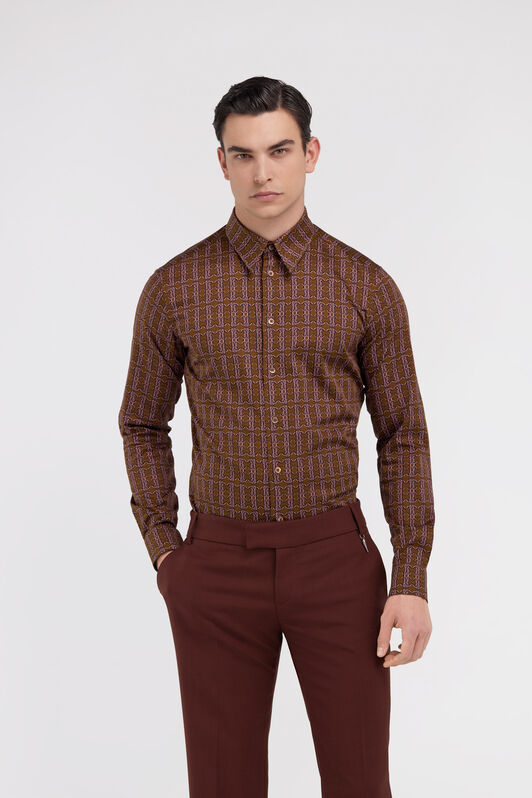 RC Camicia con stampa Marrone SRT701-CDL06