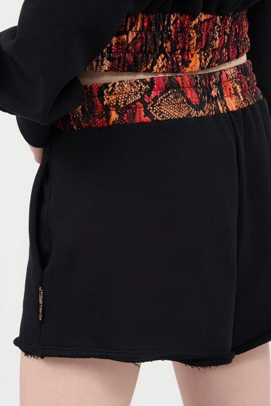 JC Sports Shorts With Python Print Waistband 899 BLACK + 576 EMBE UFT095-UF146