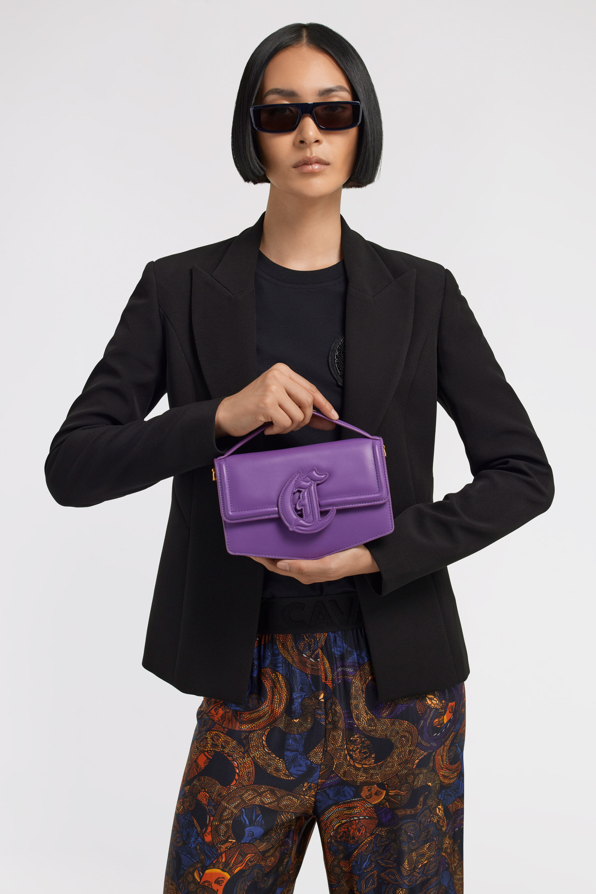 JC Just Cavalli Handbag Purple TFB076-TF441