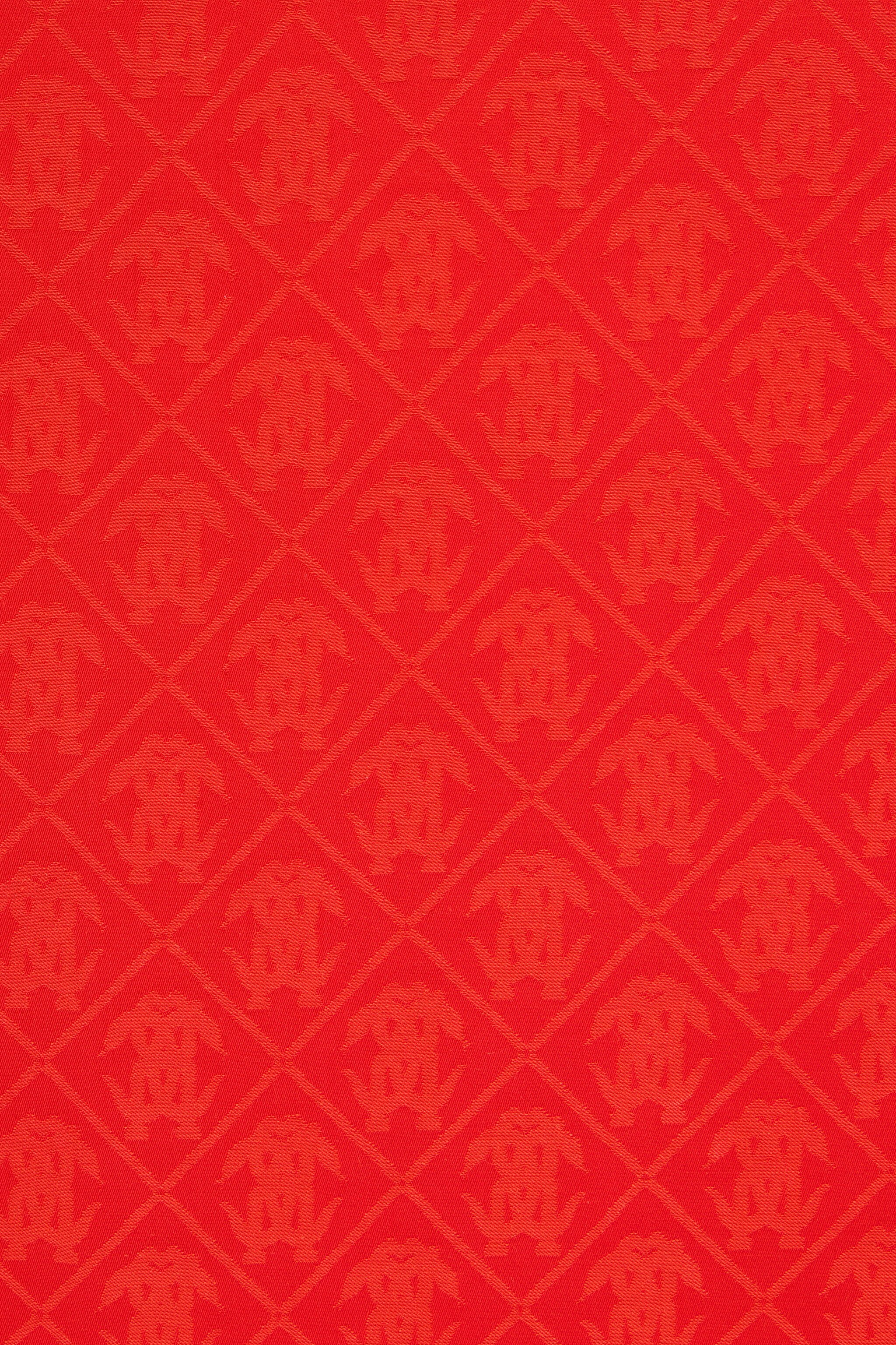 RC Stola con Stampa Monogram CORAL RED WQI001-RK010