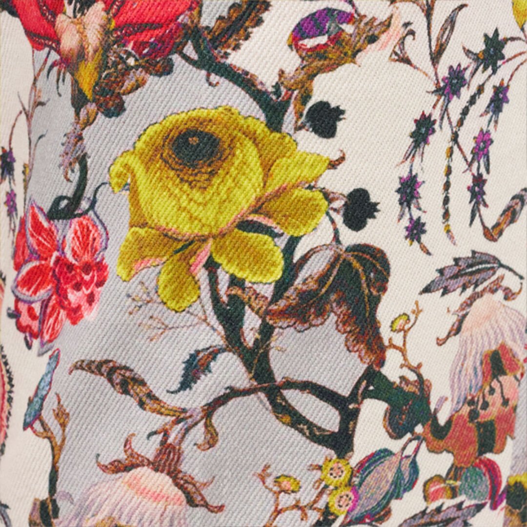 RC Pantaloni Flare con Stampa Florentine Flowers BEIGE WQJ221-DAR29