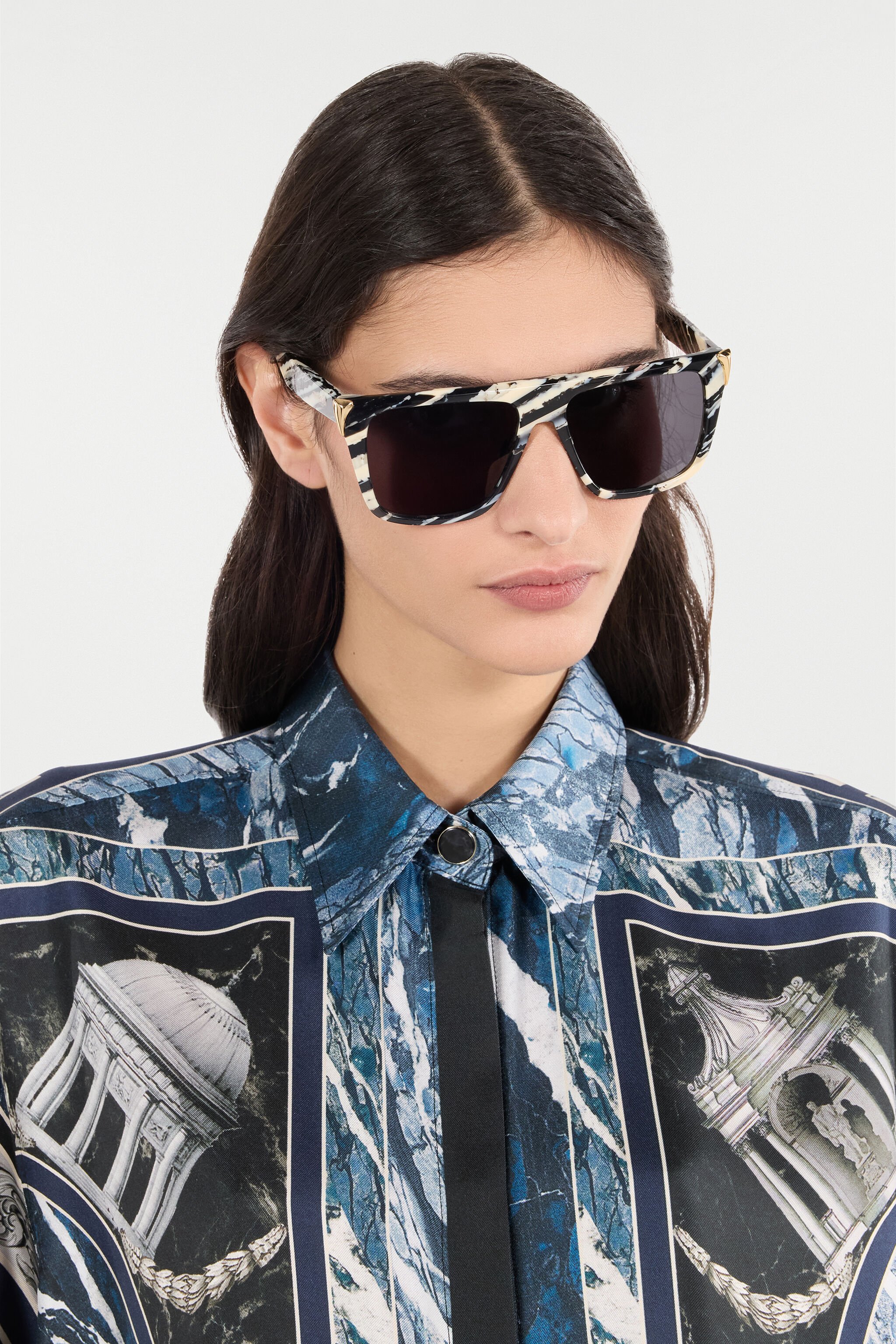 RC Unisex sunglasses with fangs Schwarz/Weiß ALD028-ID187