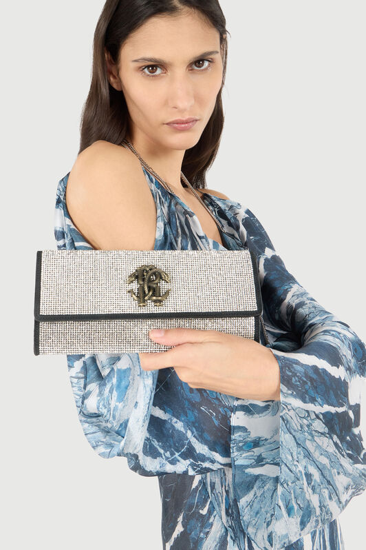 RC Pochette Con Cristalli E Monogram Mirror Snake CRYSTAL POB00D-PZO09
