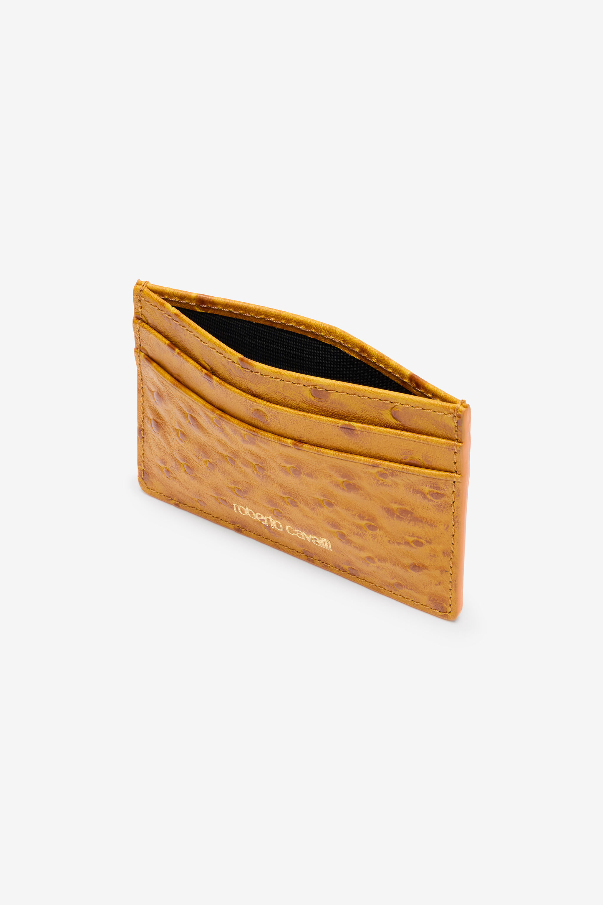 RC Flat Cardholder in Ostrich-Effect Yellow VKA104-PZ702