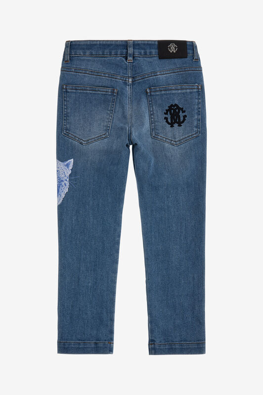 JU Logo Denim pants Dark blue SJJ207-DS015