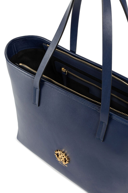 RC RC Monogram Leather Tote Bag RC RC Monogram Leather Tote Bag BLUE NAVY ISB002-PN001