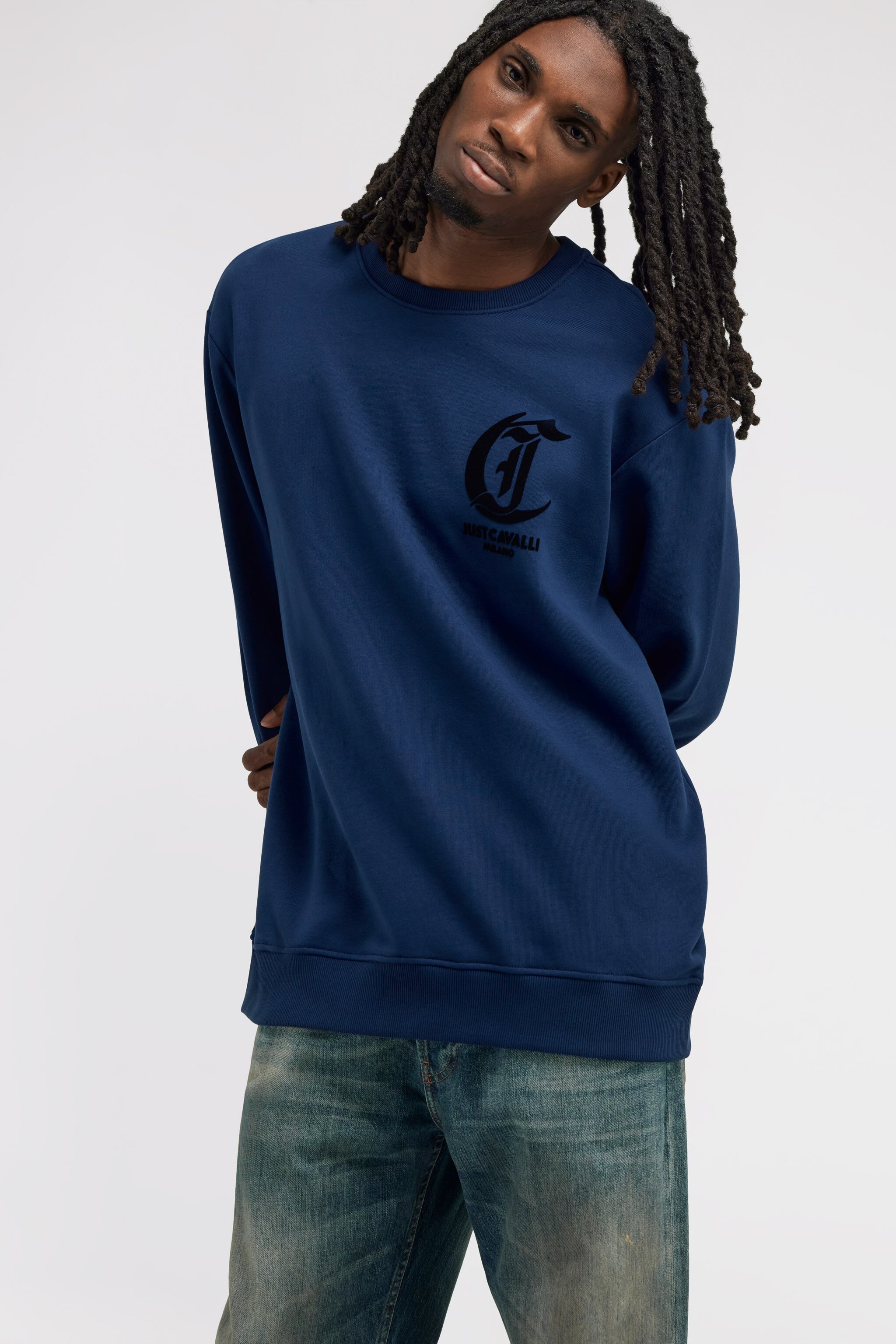 JC Felpa Just Cavalli Blu scuro TFT061-TF078
