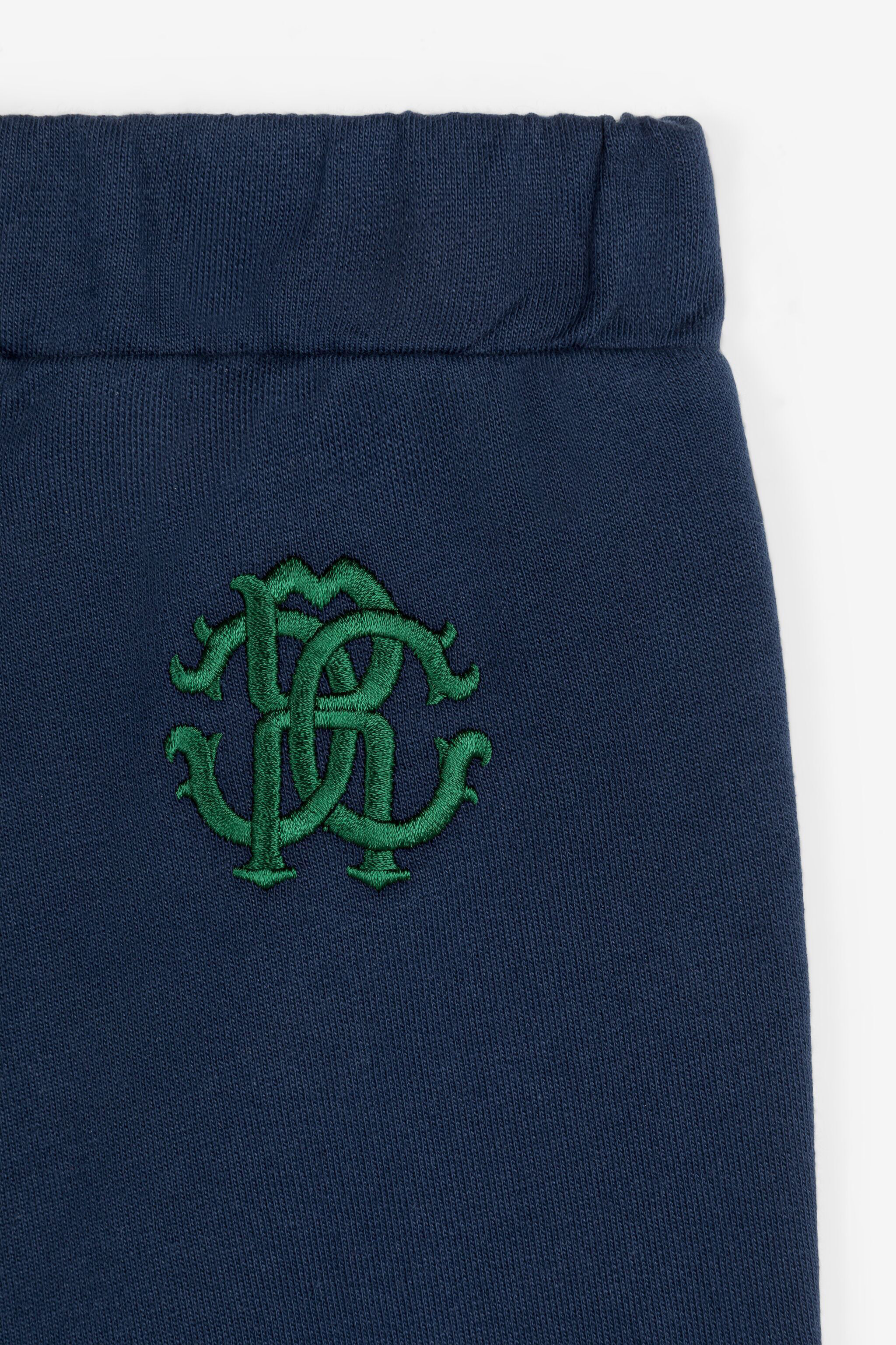 JU RC Monogram-Embroidered Sweatpants Dark blue RJT213-CF050