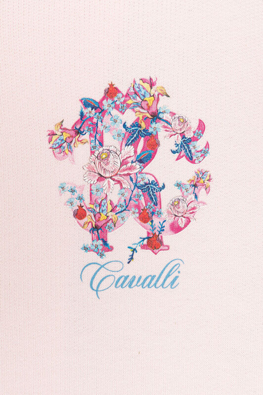 JU Floral And Jaguar-Print Cotton Hoodie JU Floral And Jaguar-Print Cotton Hoodie Pink RJT931-CF050