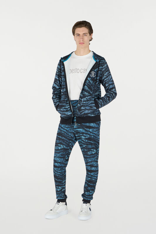 RC Joggers with Tiger Skin Print BLUE OOT20B-5OO65