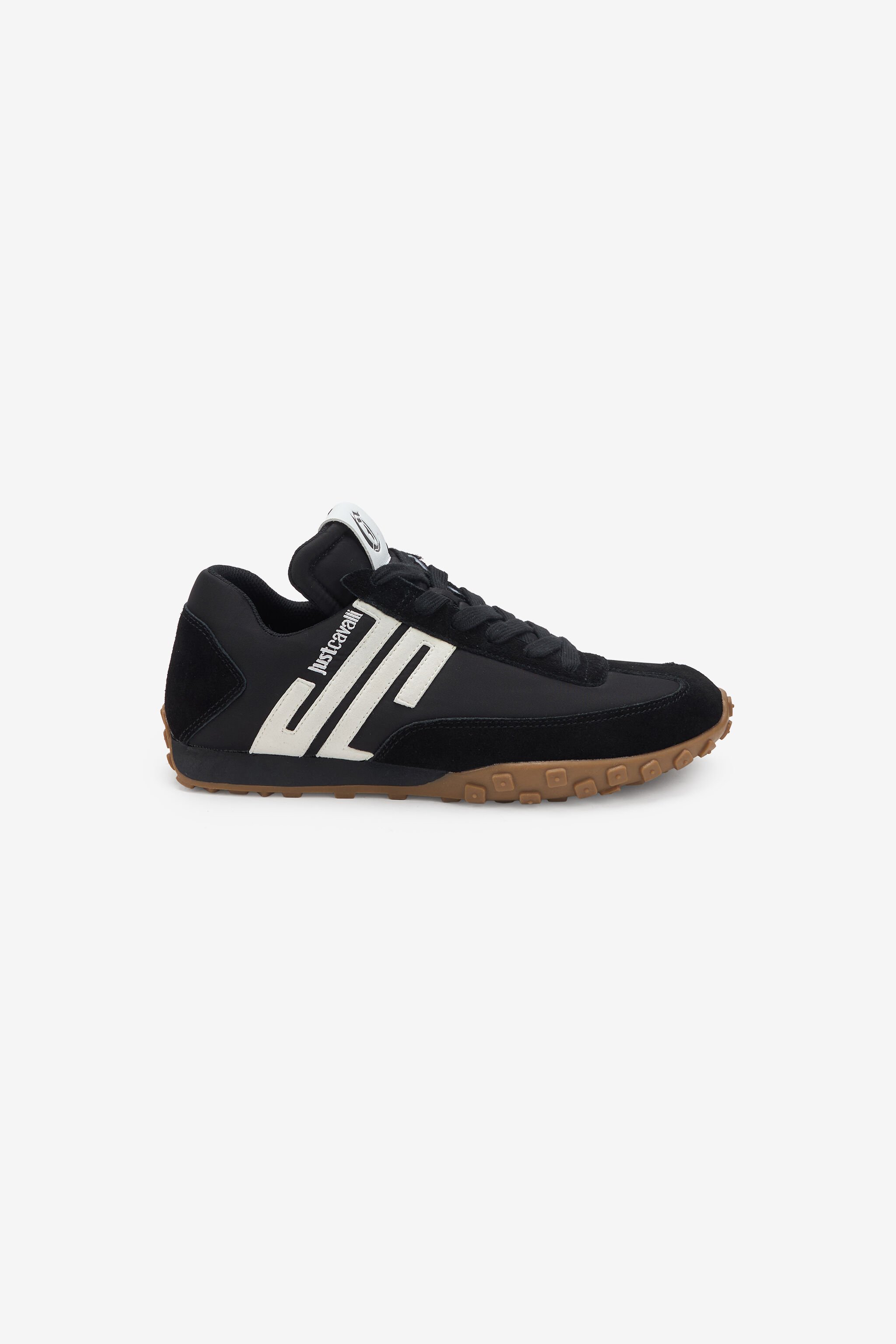 JC Black  Nylon And Leather Sneakers BLACK WFS030-WF238