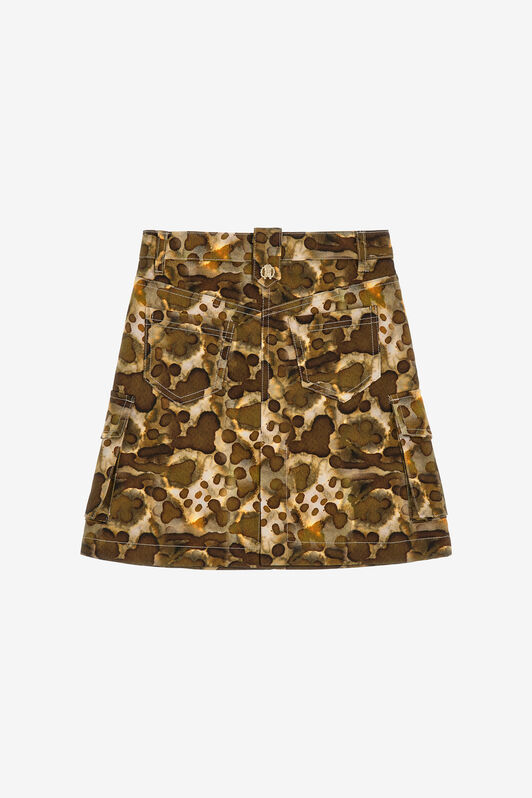 JU Printed skirt Light brown SJT305-6SI76