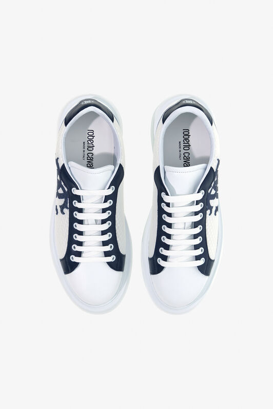 RC Leder-Sneakers mit Logo WHITE/NAVY OOS00B-PZA08