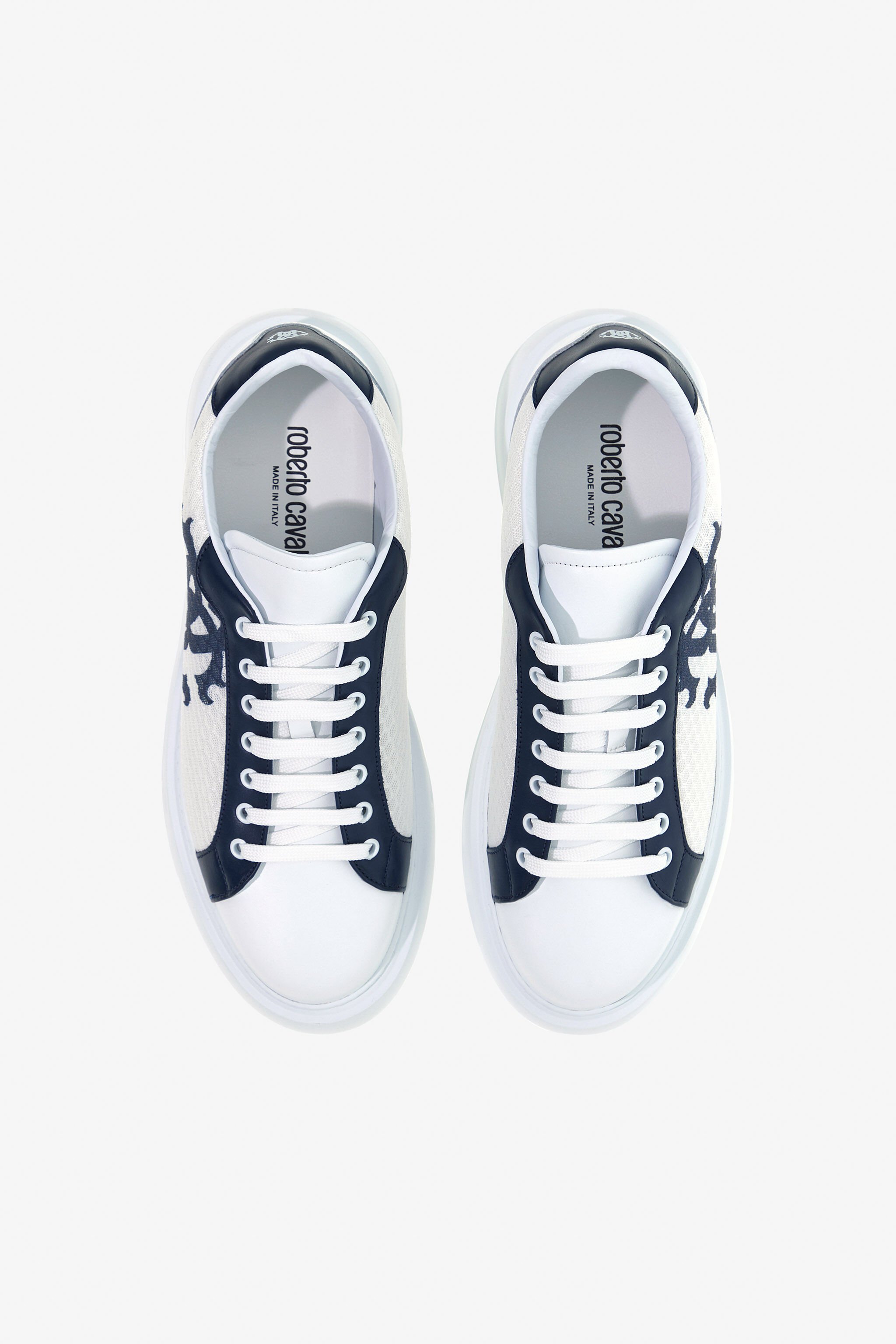 RC Leder-Sneakers mit Logo WHITE/NAVY OOS00B-PZA08