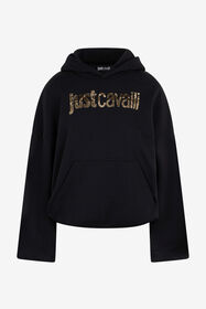 JC Schwarzer Hoodie mit Logo BLACK RKT894-RK400