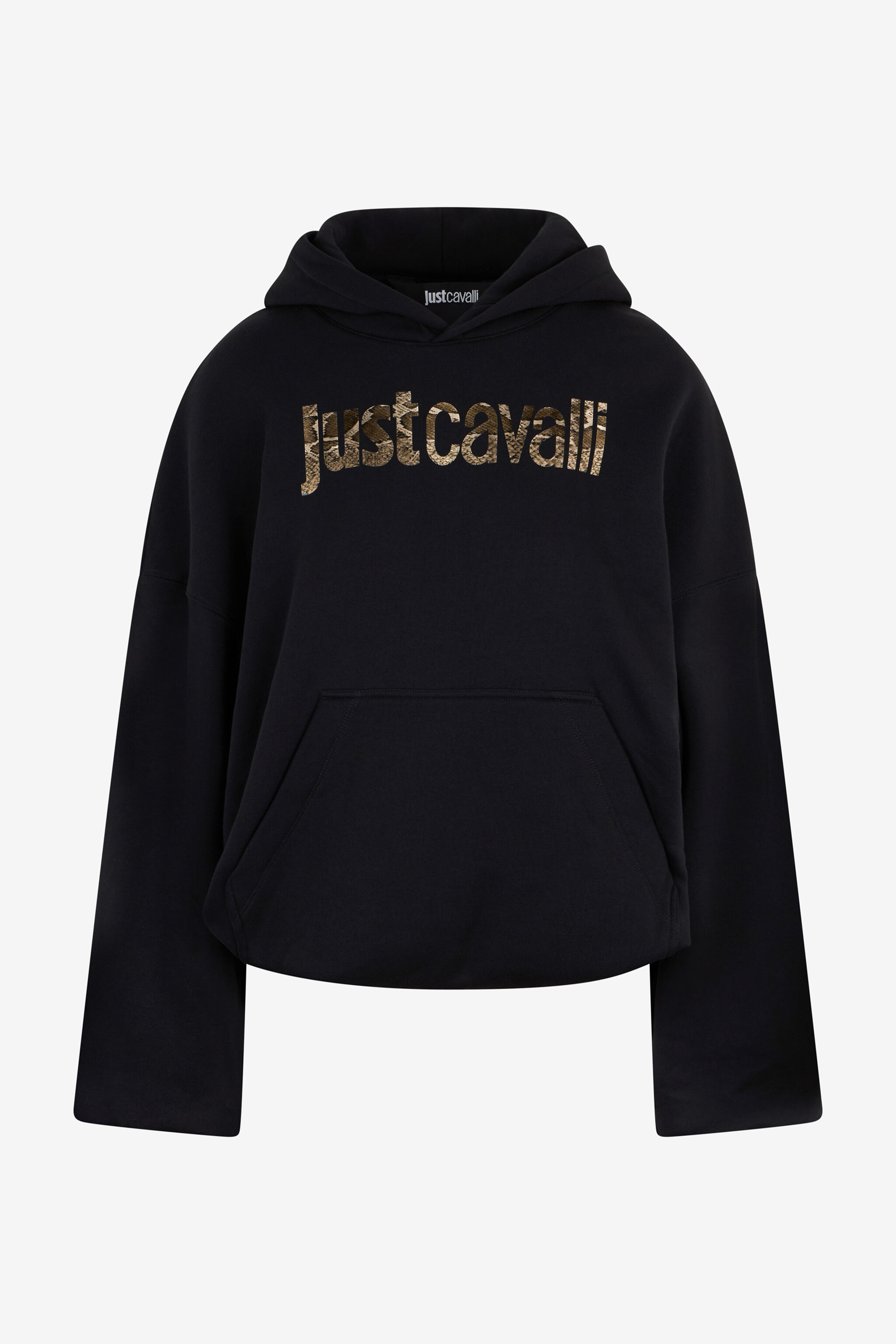 JC Schwarzer Hoodie mit Logo BLACK RKT894-RK400
