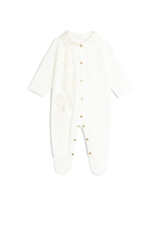 JU White RC Monogram baby grow MILKY WHITE JJT80B-JV025