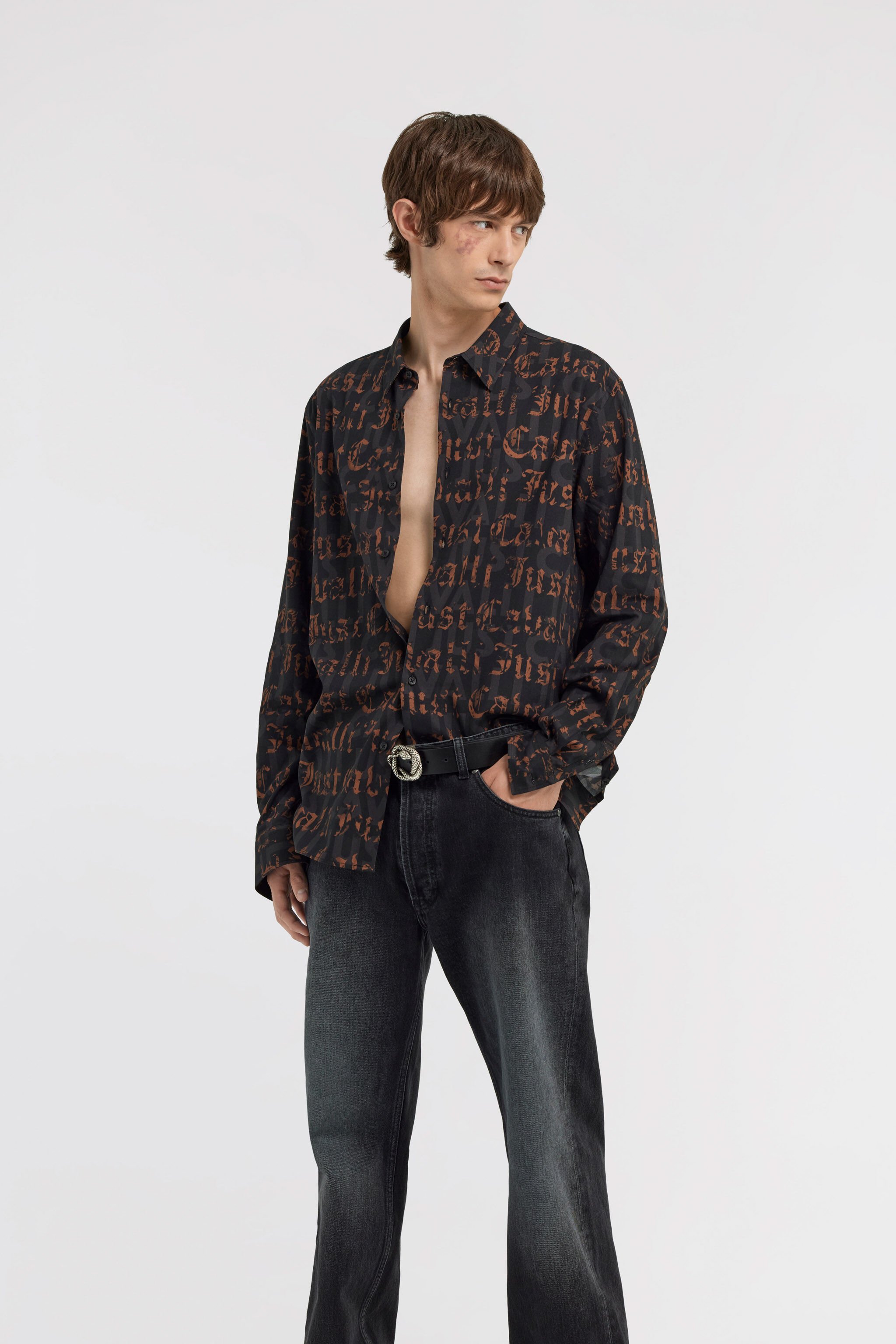 JC Just Cavalli Shirt Schwarz TFM009-TF080