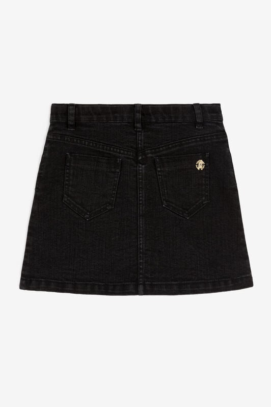 JU RC Monogram Denim Skirt Black RJJ301-DS015