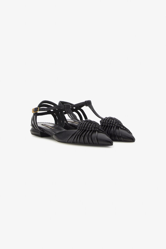 RC Ballerine con intreccio Nero SWS101-PZ899