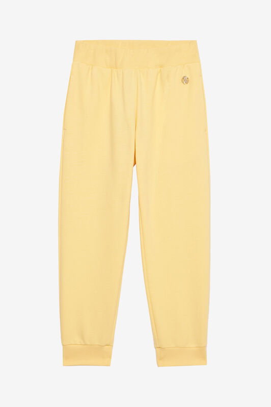 JU Pantalon De Sport Avec Monogramme RC Et Signature Jaune UJT23J-CF050