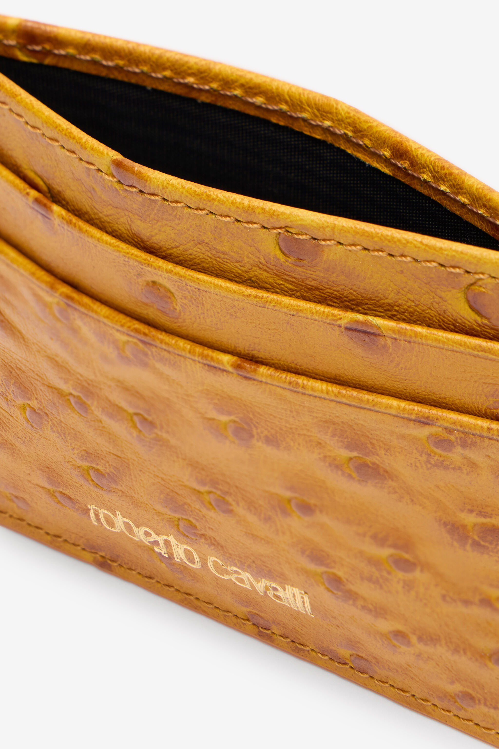 RC Flat Cardholder in Ostrich-Effect Yellow VKA104-PZ702