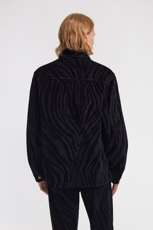 RC Zebra print Shirt Schwarz TRT775-VKB79