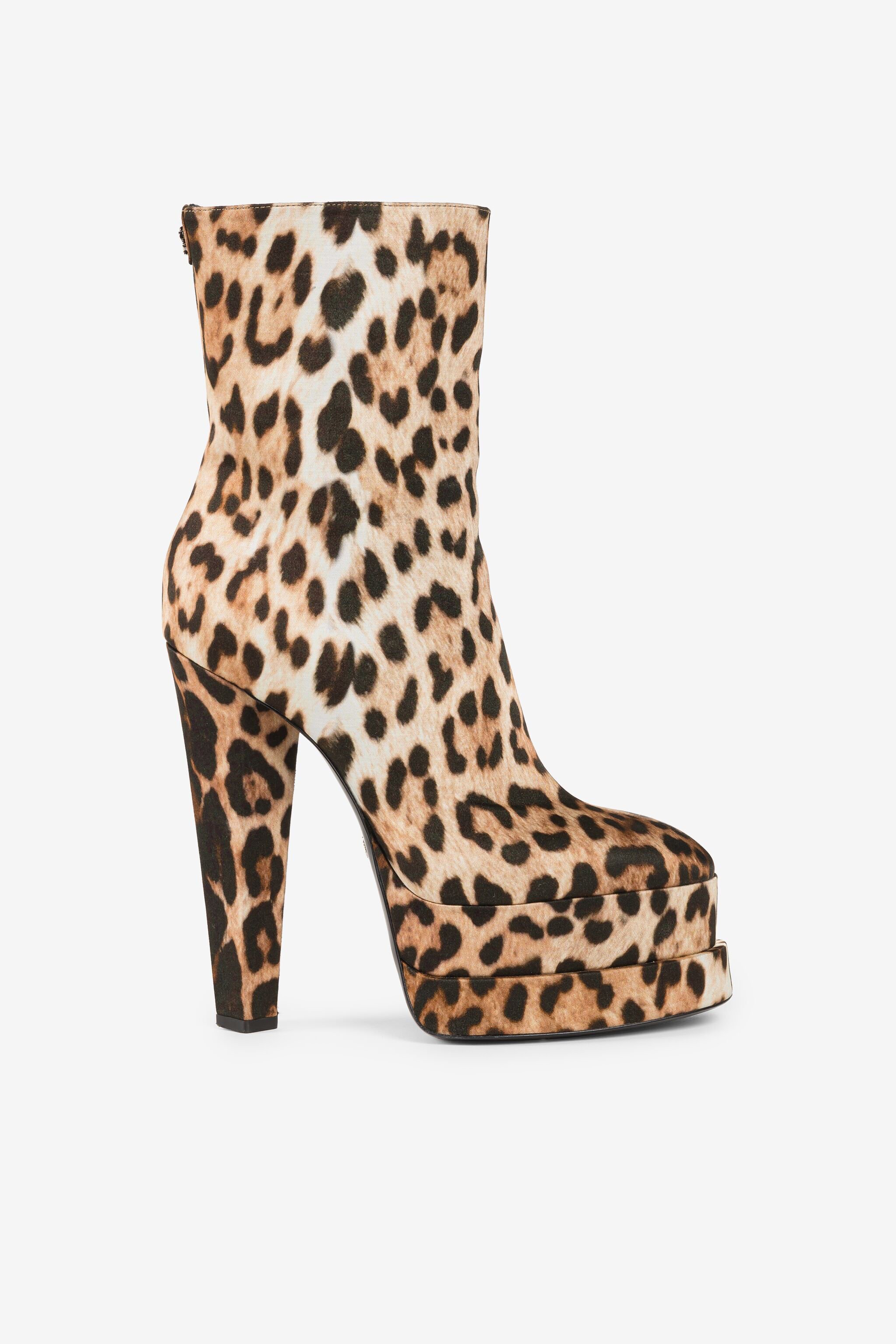 RC Jaguar-Print Platform Boots Light Brown RKS010-SE180