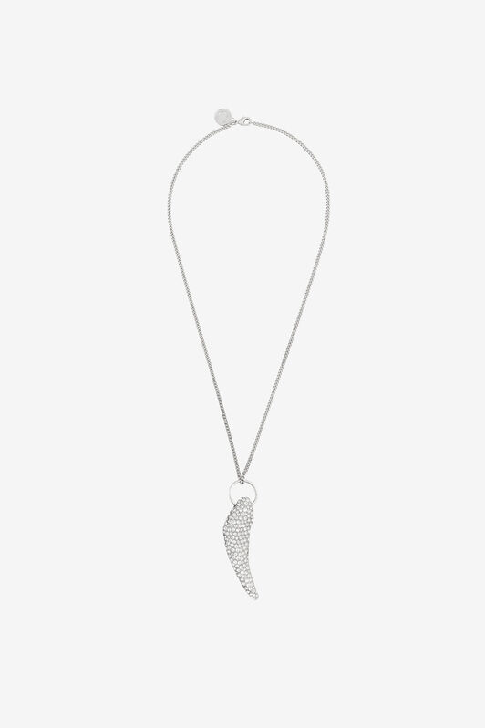 RC Crystal-Embellished Tiger Tooth Necklace NIKEL/CRYSTAL PNG001-AM008