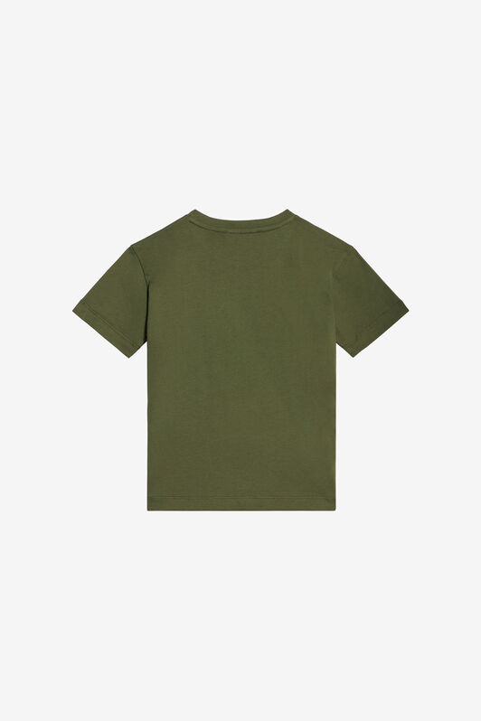 JU T-Shirt With RC Monogram And Logo Green UJT60M-JD001