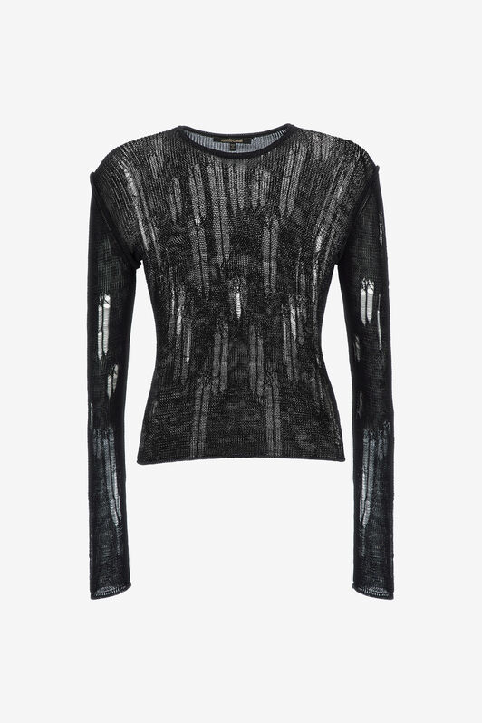 RC Knitwear with long sleeve Negro SRM611-MA016