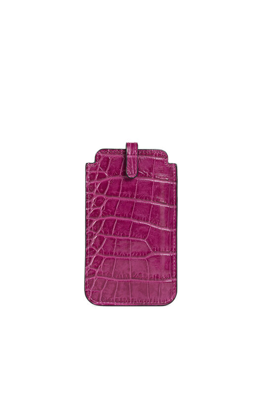 CL Panther Head Croc-Embossed Phone Case CL Panther Head Croc-Embossed Phone Case FUXIA YDLPF0-#0000