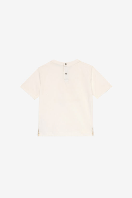 JU T-Shirt With Matching Logo Embroidery White UJT621-JD001