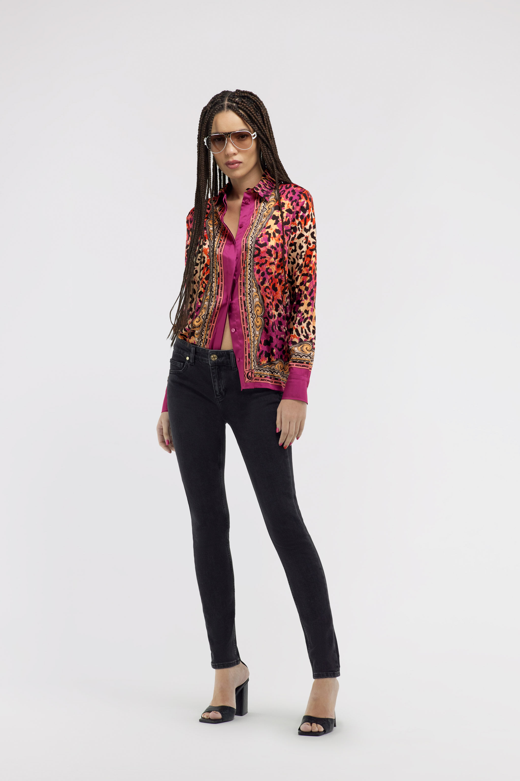 JC Just Cavalli shirt Fuchsia SFT103-SF948