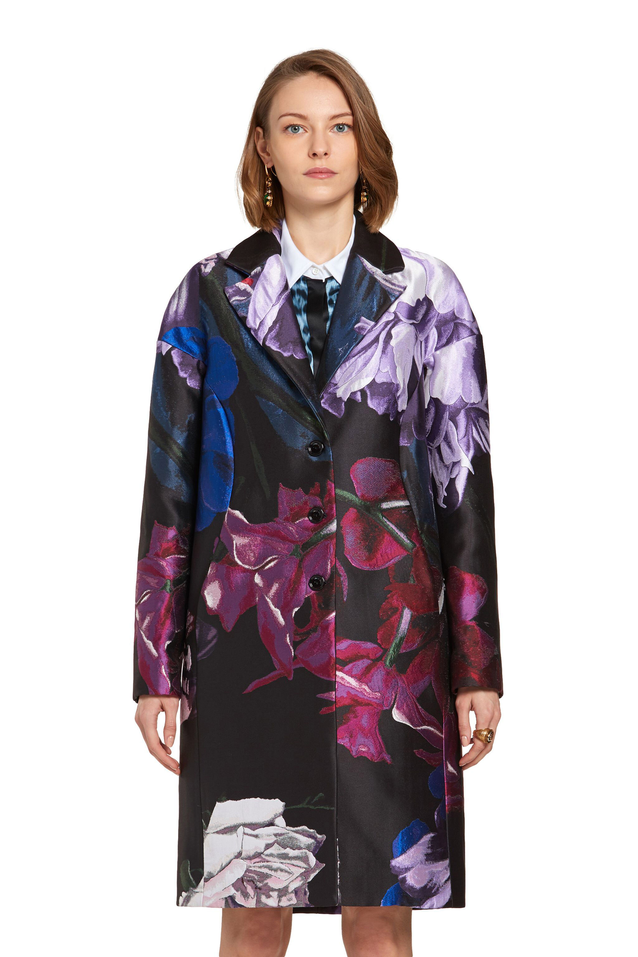 RC Marchito silk jacquard coat Purple JQT508-FY046