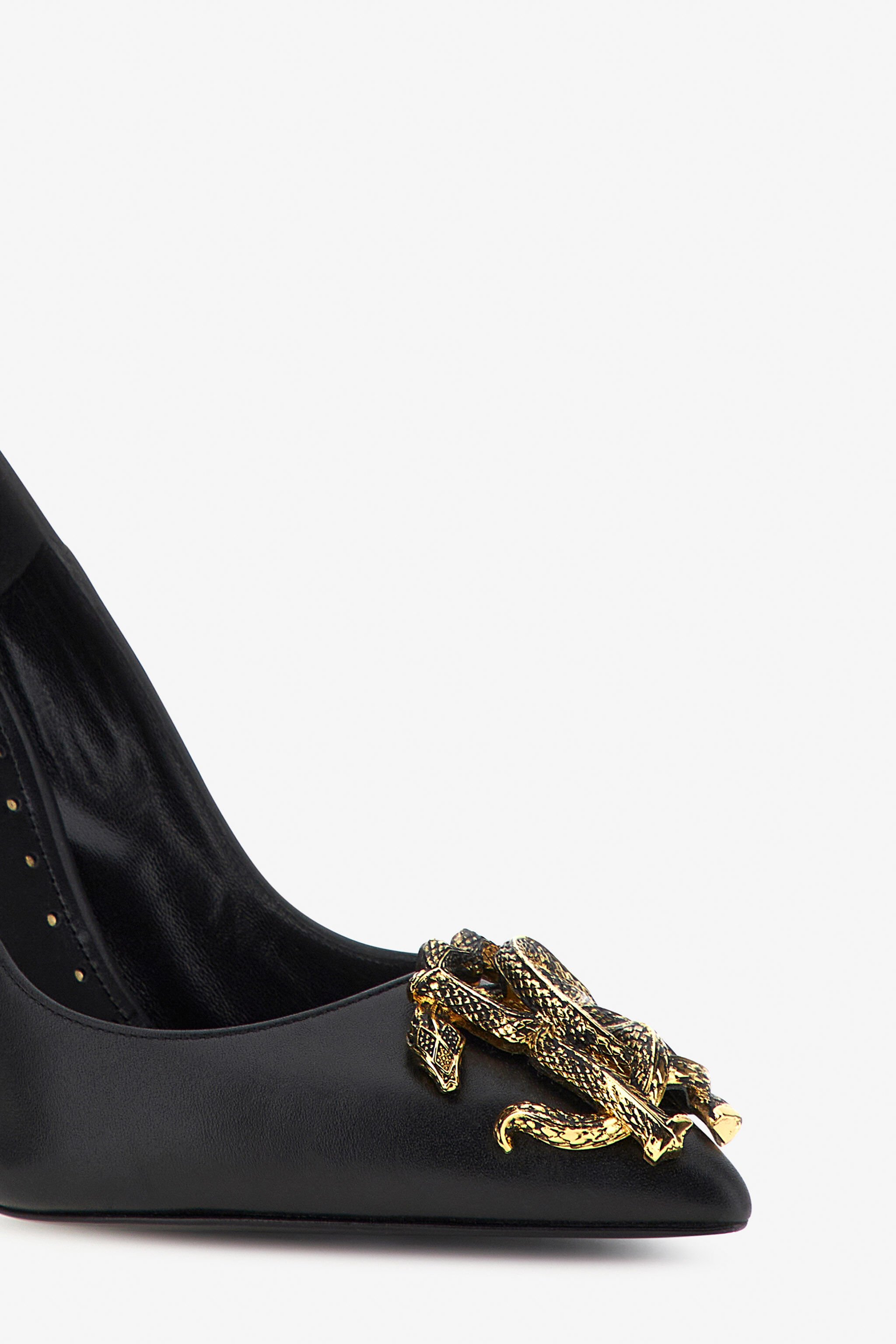RC Décolleté with Monogram Mirror Snake Black RKS012-PZV10