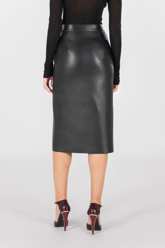 RC Plain midi skirt Black TWP300-PN001