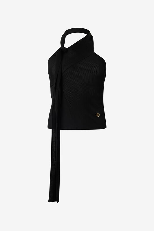 RC Black Open-Shoulder Knitted Top RC Black Open-Shoulder Knitted Top Black VWM602-MH014