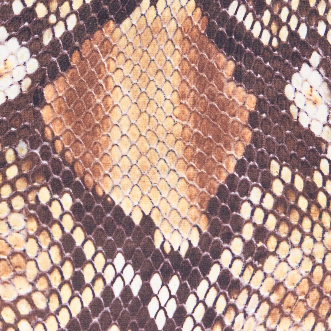 RC Python Print One-Piece Swimsuit Light Brown UWW003-HVO87