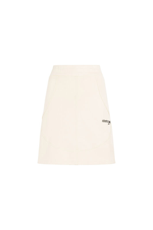 UG Logo-Print Mini Skirt SEED PEARL MYY00G-CF114