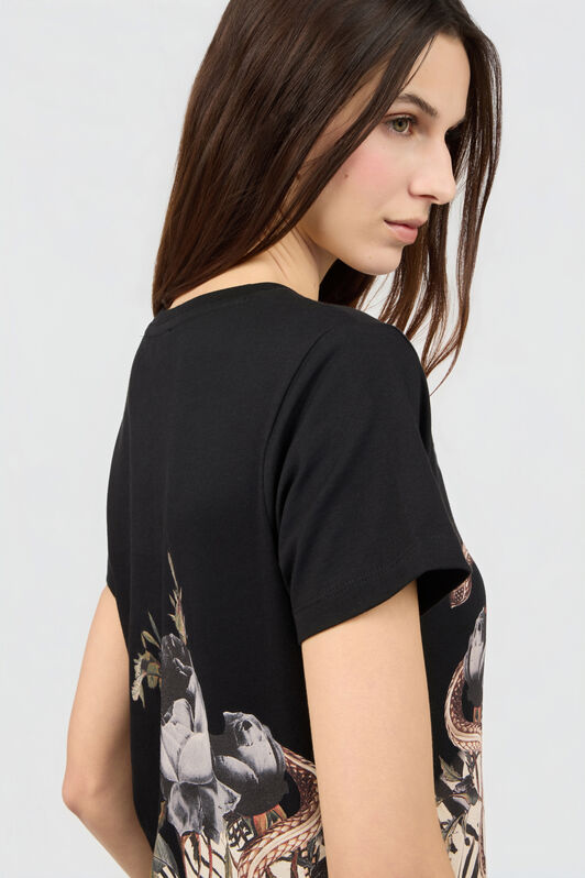 RC T-Shirt Mit Jewellery Foulard-Print BLACK SOT60J-JD003